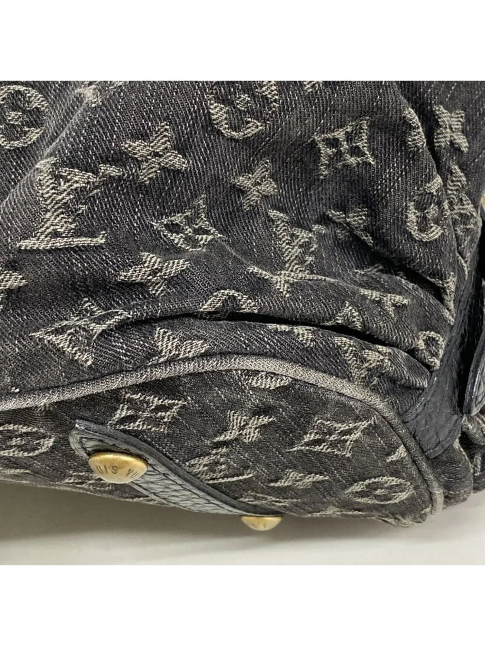 Louis Vuitton Tote Monogram Denim L Black